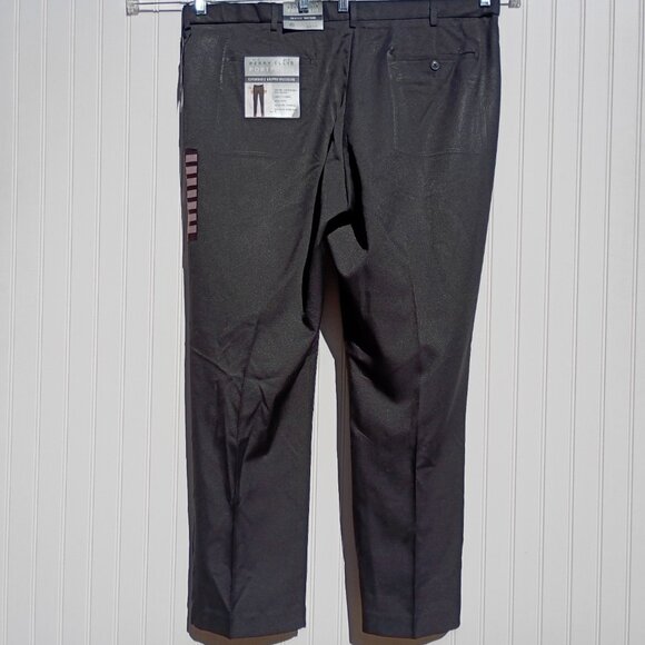 PERRY ELLIS Dress Pants Mens 42 x 32 Black Slacks Folio Flex Waistband Portfolio - Picture 4 of 15